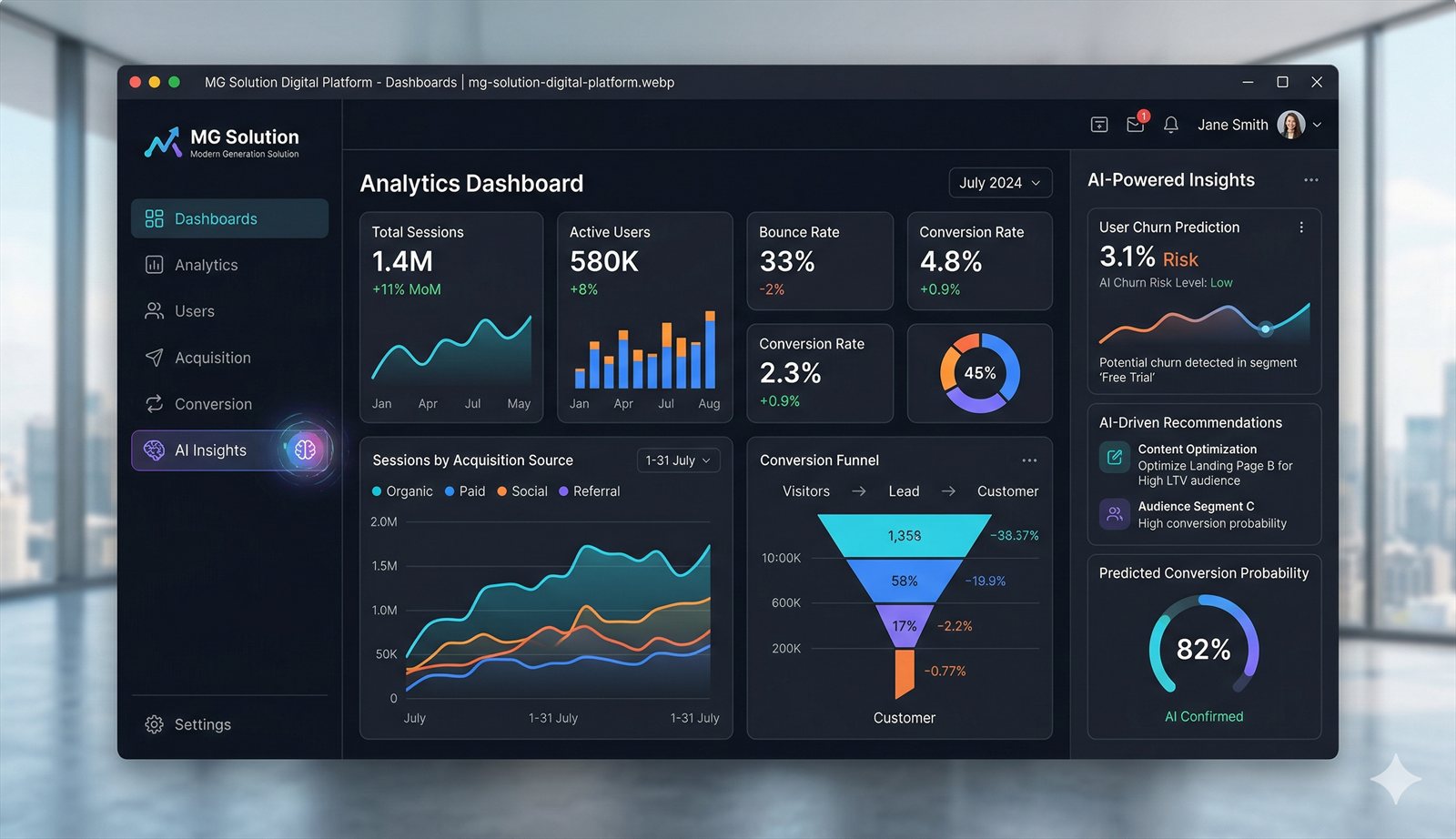Digital analytical dashboard representing publication-ready research outputs and evidence systems.